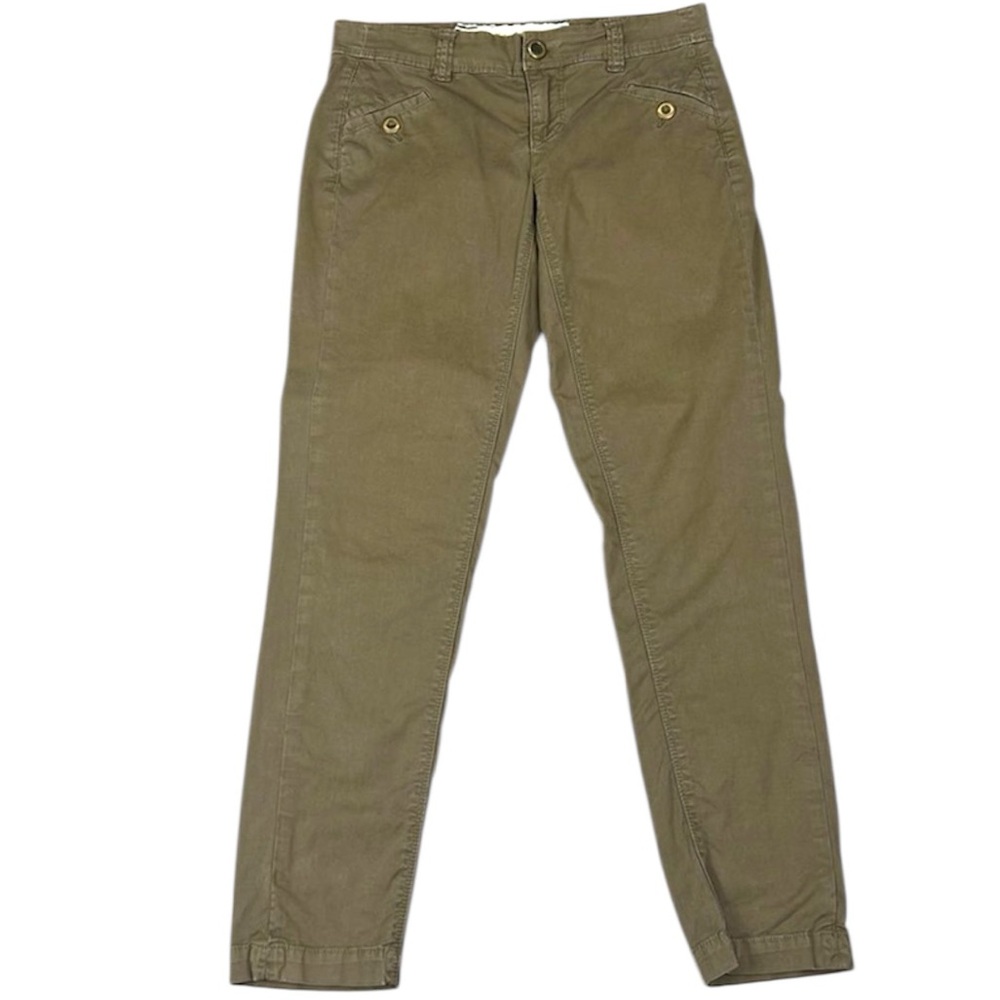 Anthropologie Daughters of the Liberation Brown Skinny Trouser Pants Size 2